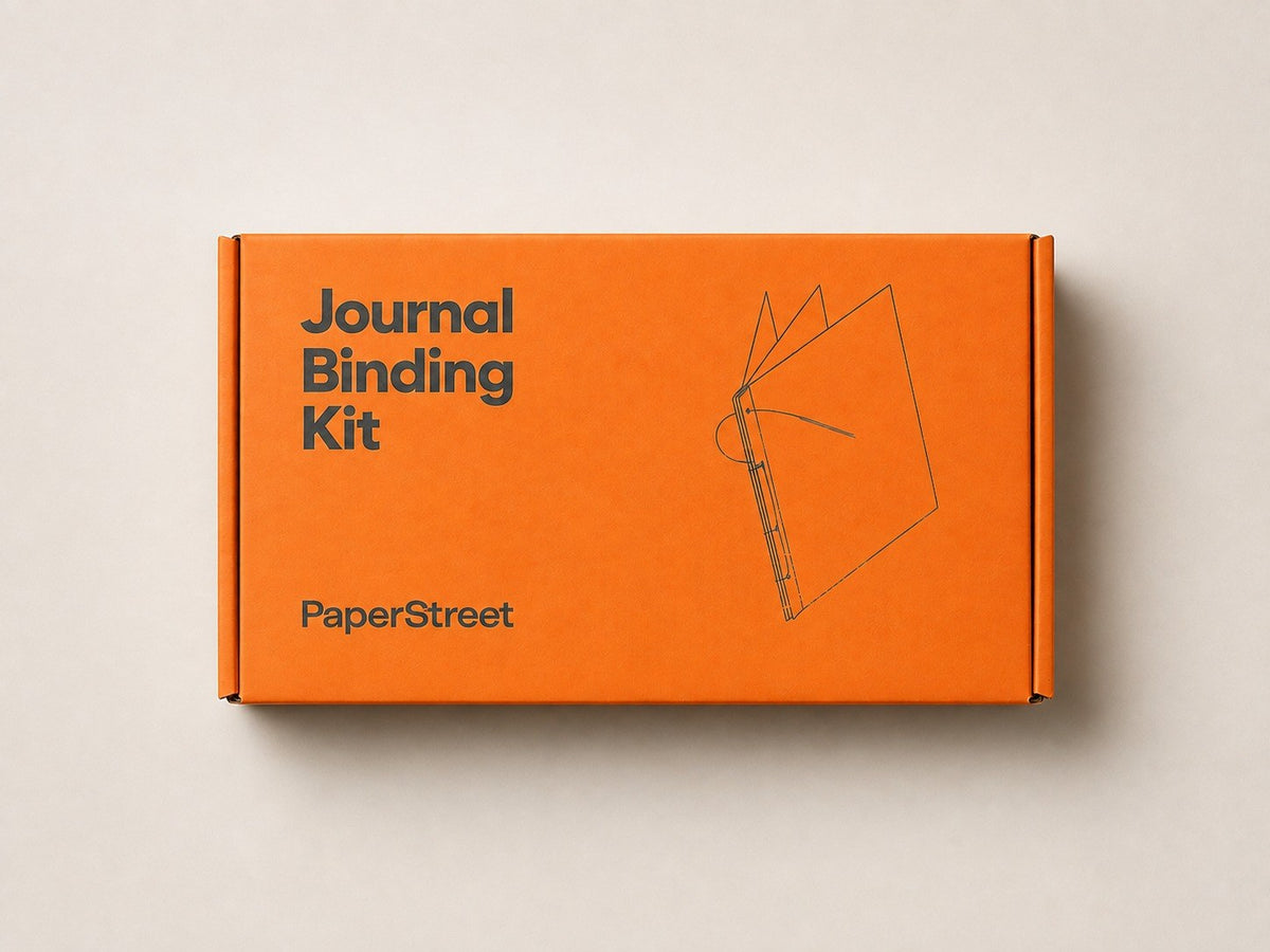 Paper Street Journal Binding Kit in orange, closed box